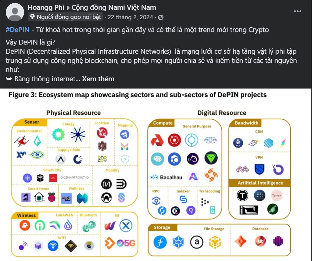 Nami community post — DePIN ecosystem analysis